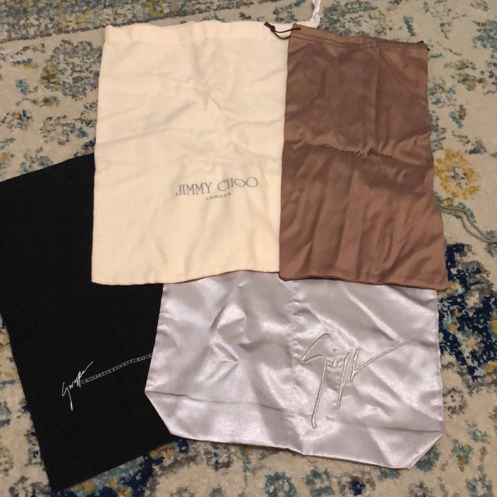 Bundle of 4 shoe/wallet designer dust bags.💕💕